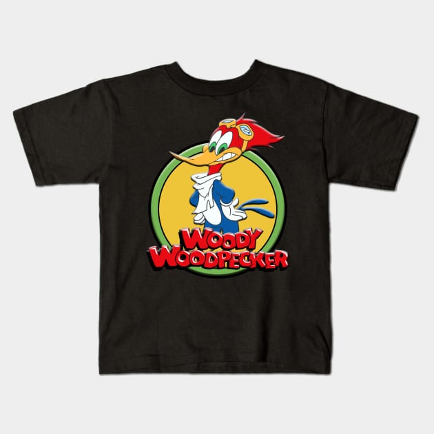 WOODY WOODPECKER Kids T-Shirt by hackercyberattackactivity